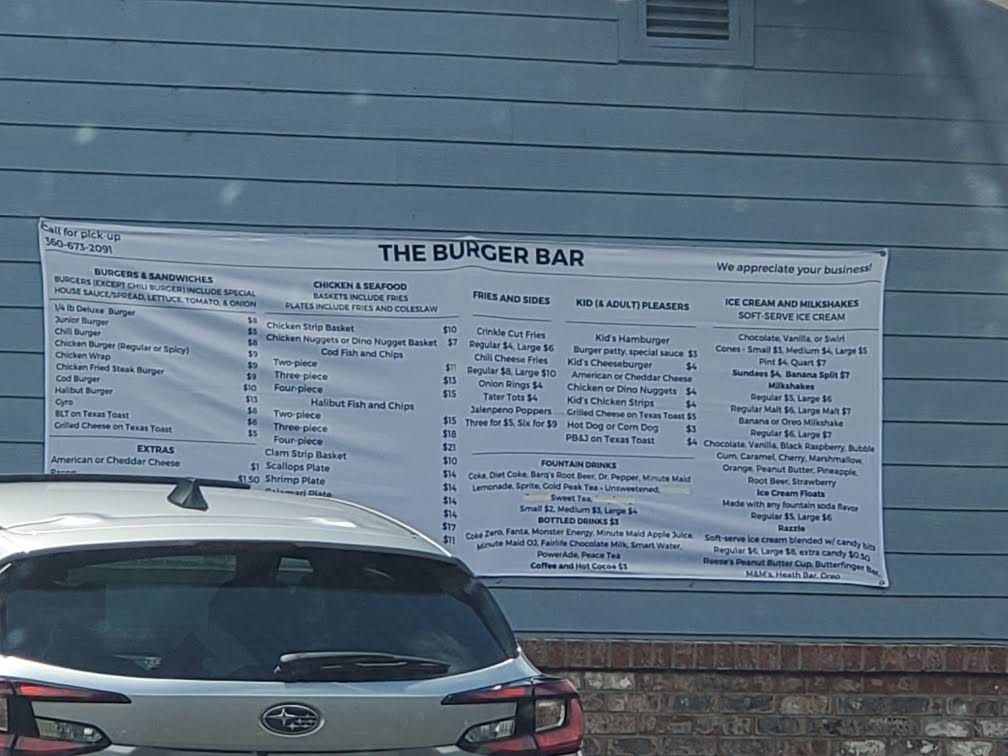 The Burger Bar Menu 4