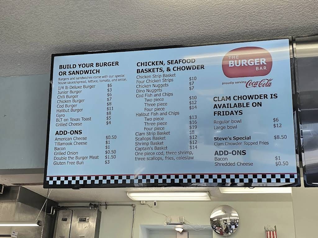 The Burger Bar Menu 5